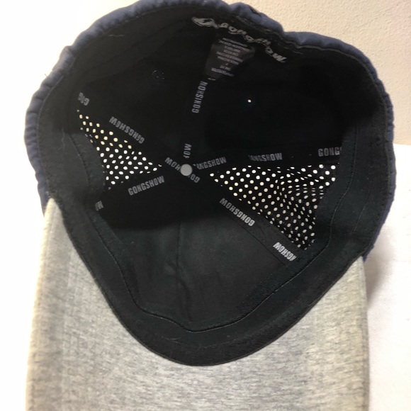 Gong Show Hockey apparel one size cap hat Faux suede blue/grey - Picture 8 of 9